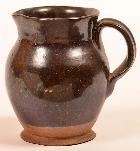 PA MANGANESE GLAZED MINIATURE PITCHER Pennsylvania 39cadb