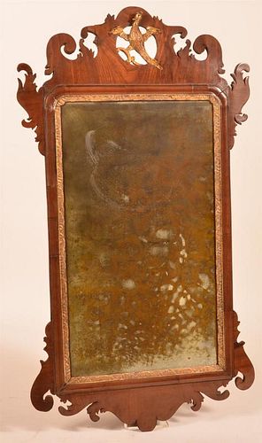 PENNSYLVANIA CHIPPENDALE MAHOGANY MIRROR.American