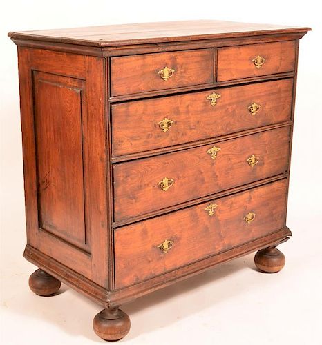 WILLIAM AND MARY WALNUT CHEST OF