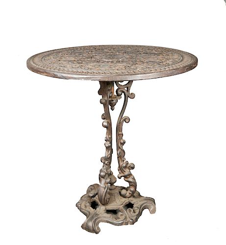 CAST IRON GARDEN TABLE, 19TH CENTURYCast