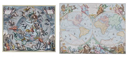 TWO 17TH CENTURY MAPS ASTROLOGICAL 39cc10