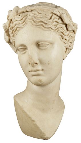 A MODERN PLASTER HEAD OF APHRODITEA