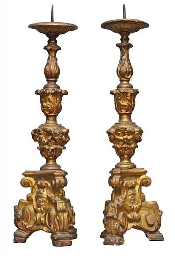 A PAIR OF VENETIAN BAROQUE CARVED 39ccb3