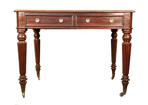 A WILLIAM IV MAHOGANY WRITING DESK  39ccee