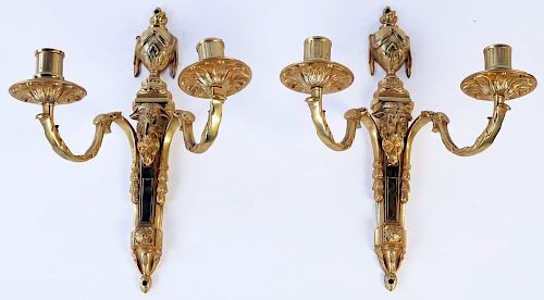 PAIR LOUIS XVITH FRENCH GILT BRONZE 39ccfa