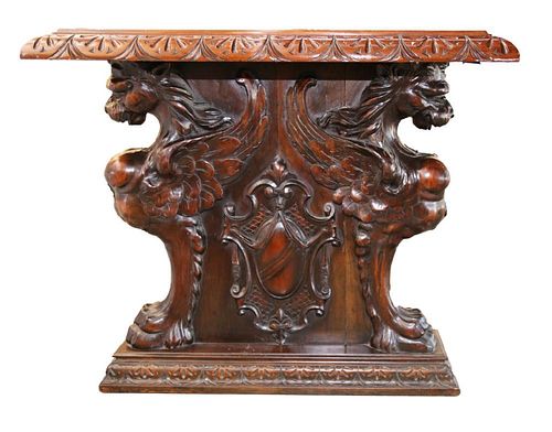 AN ITALIAN BAROQUE STYLE WALNUT 39cd62