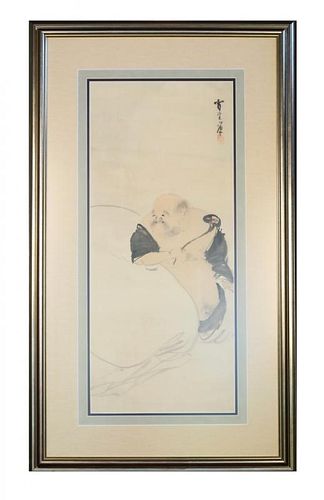 CHINESE SCHOOL HANGING SCROLL 39cd94