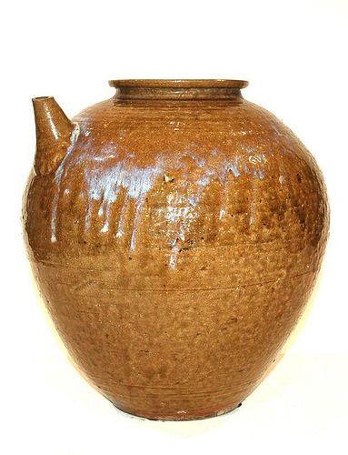 A JAPANESE GLAZED POT WITH SPOUT15 5 39cdbb