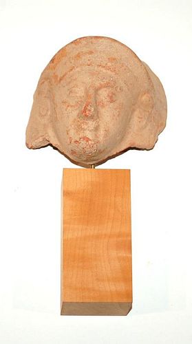 A GREEK TERRACOTTA HEAD, 4TH CENTURY