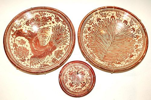 A PAIR OF HISPANO-MORESQUE LUSTRE BOWLS,