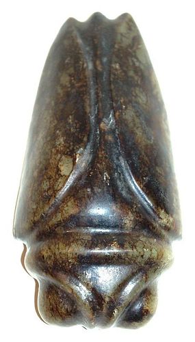 A CHINESE JADE SCARAB FROM PAPERWEIGHT,