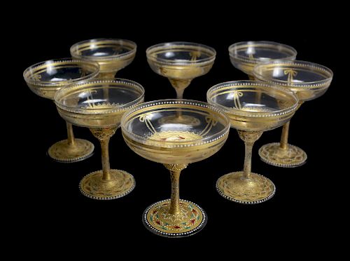 VENETIAN GILT & ENAMEL CHAMPAGNE