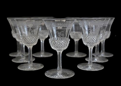 EDINBURGH CUT GLASS SHERRY WINE GLASSES9