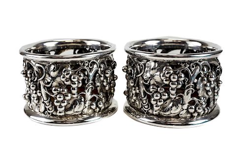 PAIR OF EVALD NIELSEN SILVER WINE