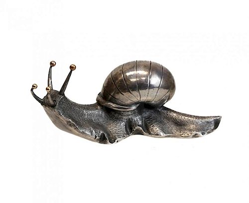  800 SOLID SILVER SNAIL BY MINOTTO 39ceb9