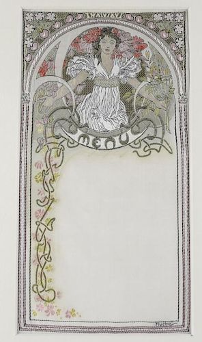 ALPHONSE MUCHA (CZECH, 1860-1939) MENU