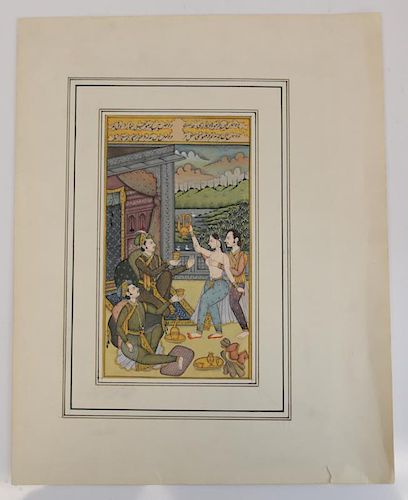 INDO-PERSIAN MINIATURE PAINTINGErotic