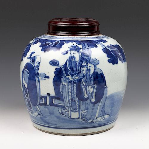 CHINESE BLUE AND WHITE 'FIGURAL'