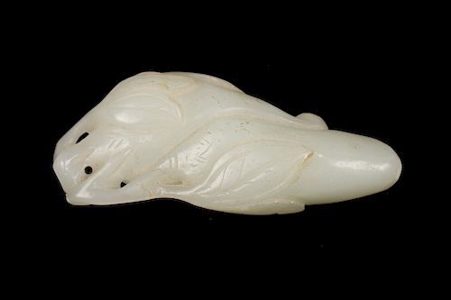 JADE LOTUS BUD PENDANT, QING DYNASTYA