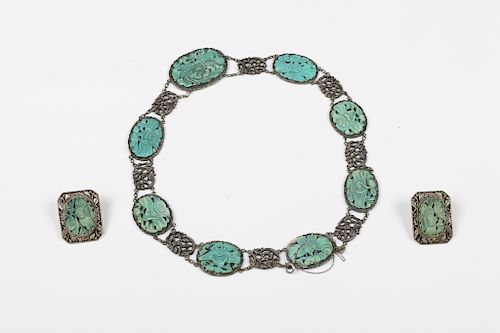 TURQUOISE & FILIGREE NECKLACE &