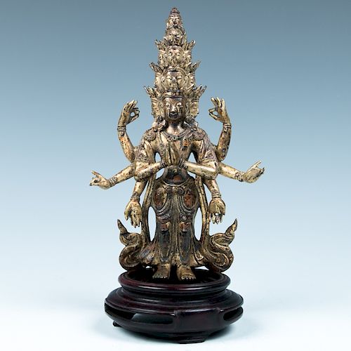 A GILT BRONZE AVALOKITESVARA 19TH 39d177