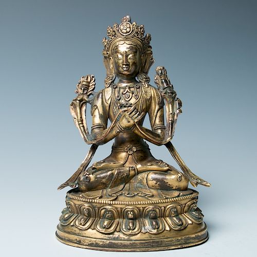 GILT BRONZE BODHISATTVA LATE QINGDepicting 39d178