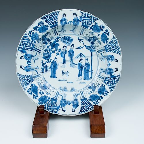 LARGE BLUE AND WHITE BASIN KANGXI 39d1b4