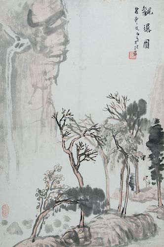 LI KE RAN 1907 1989 WATERFALLDepicting 39d1f6