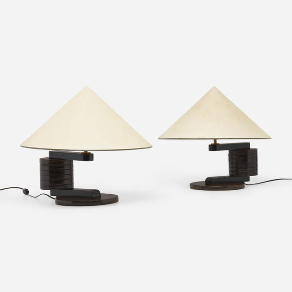 After André Sornay. Rondins table lamps,