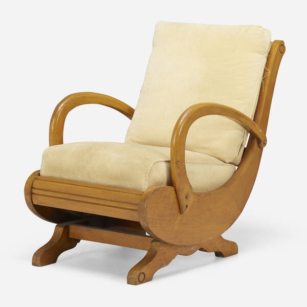 Seng Rocker c 1930 beech microfiber 39d237