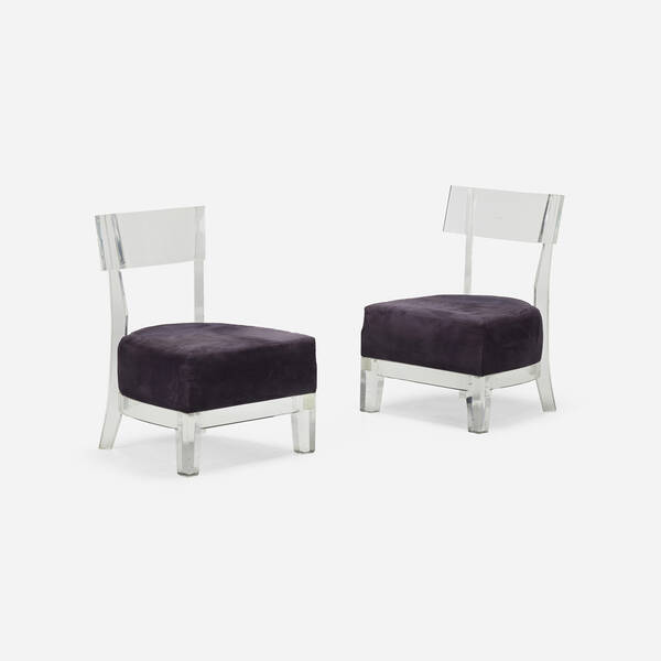 Modern Klismos chairs pair c  39d2bb