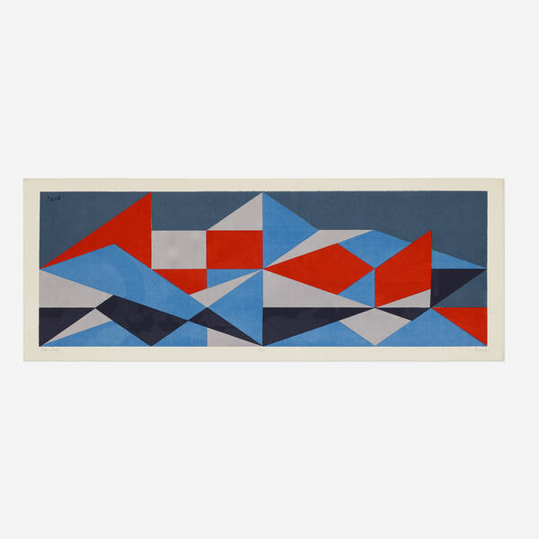 Josef Zenk 1904–2000. Zig + Zag. screenprint