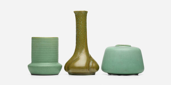 Teco Pottery. Vases, set of two.