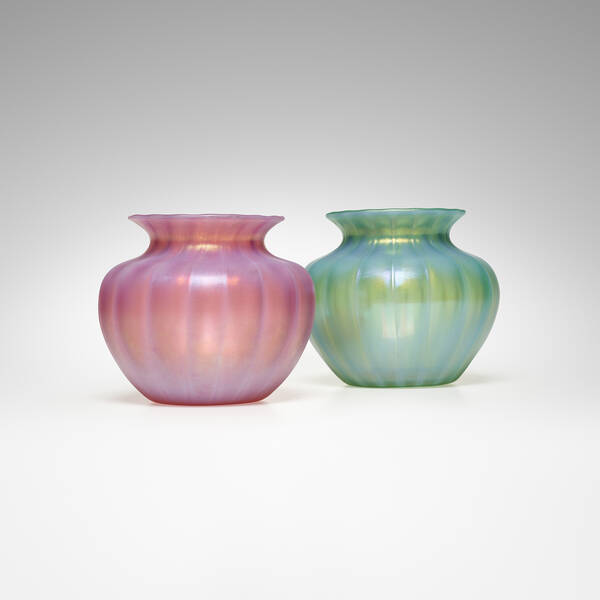 Steuben. Vases, set of two. c.