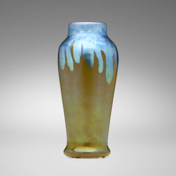 Steuben. Vase. c. 1925, hand-blown Blue