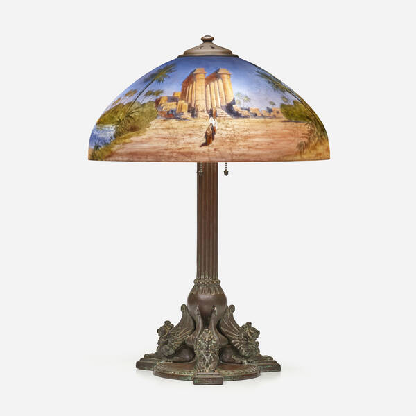 Handel. Egyptian Ruins table lamp. c.