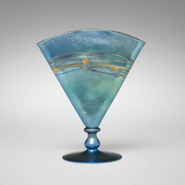 Steuben Fan vase c 1910 hand blown 39d410