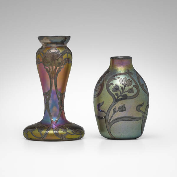 Quezal Vases with overlay set 39d41d