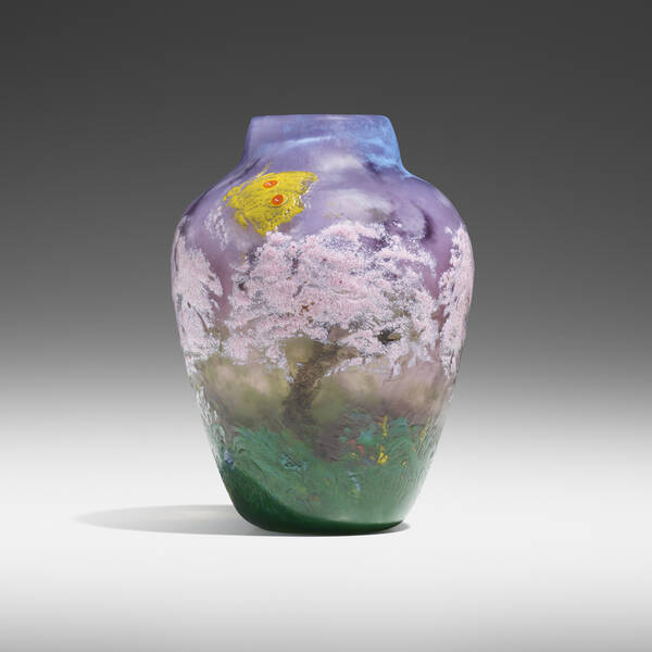 Daum. Rare Impressionist vase with