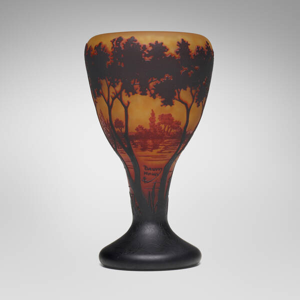 Daum Scenic vase c 1900 acid etched 39d454