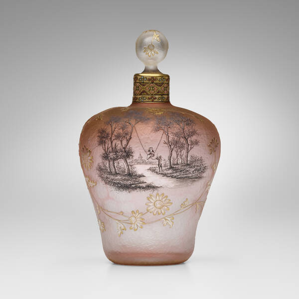 Daum. Perfume bottle with landscape