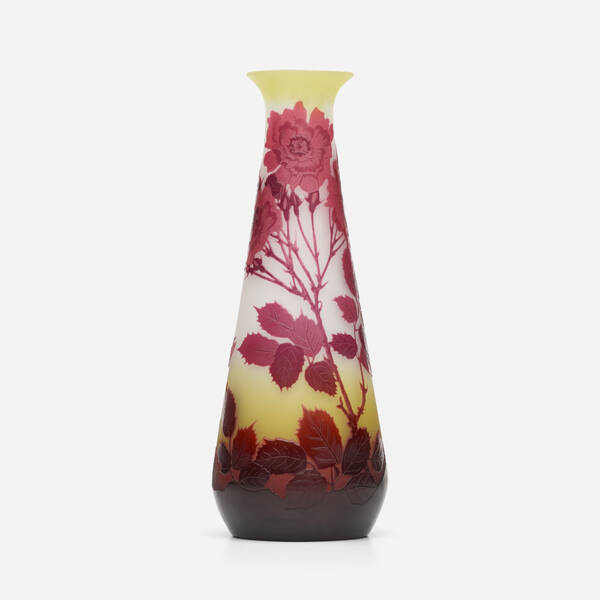 Gallé. Vase with wild roses. c.