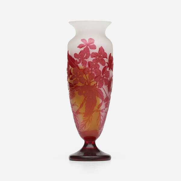 Gallé. Vase with cherry blossoms.