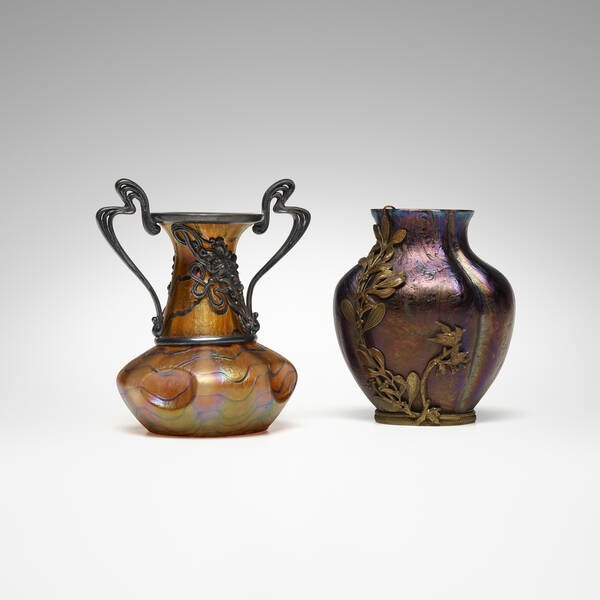 Kralik. Vases with overlay, set