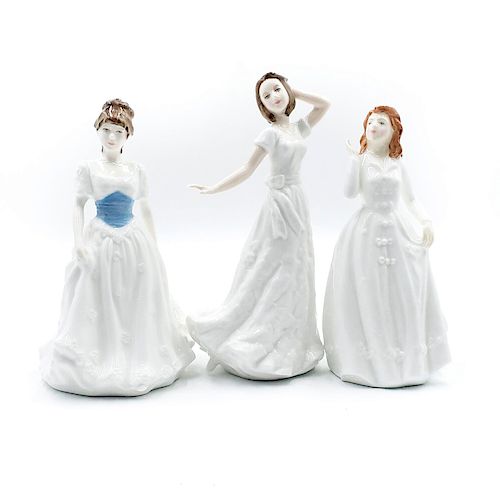 3 ROYAL DOULTON LADY FIGURINESIncludes