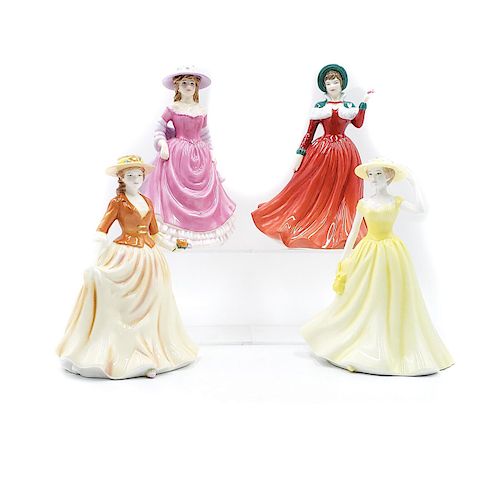 4 ROYAL DOULTON LADY FIGURINES,