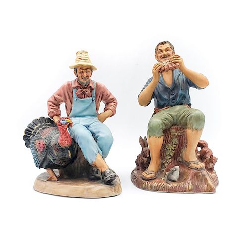 2 ROYAL DOULTON FIGURINES, THANKSGIVING,