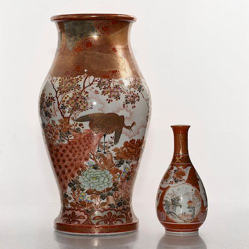 2 19TH C. JAPANESE KUTANI STYLE PORCELAIN