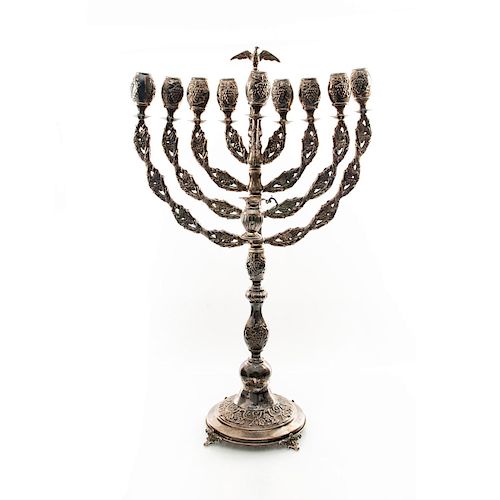 HALLMARKED STERLING SILVER MENORAH 39af78