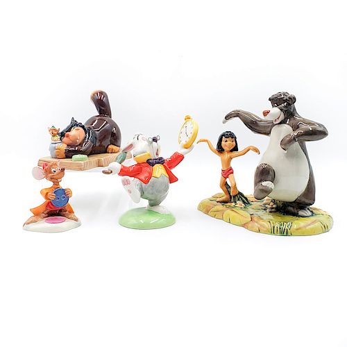 4 ROYAL DOULTON FIGURINES, DISNEY SHOWCASE